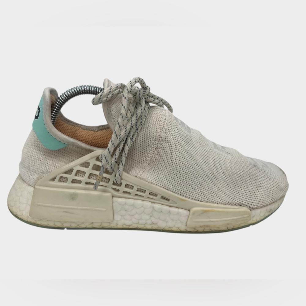 Adidas NMD Human Race Pharrell Williams NERD Chalk White Size 7.5 Fair Condition